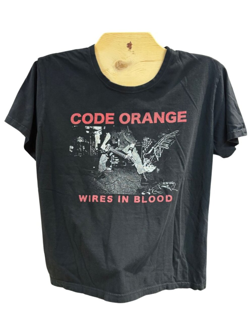 Boxy Punk Metal "Code Orange, Wires in Blood" Band T-shirt Size Large (SKU:48W)